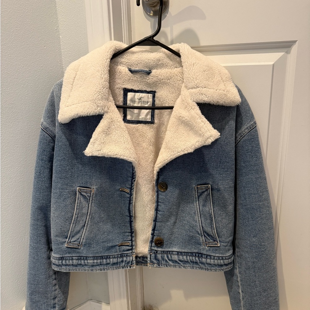 Denim Sherpa-Lined Jacket